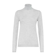 Zijde-Kasjmier Rolhals Sweater Brunello Cucinelli , Gray , Dames