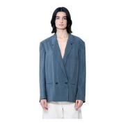 Lichtgewicht Double-Breasted Blazer Lemaire , Gray , Dames