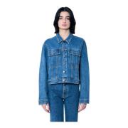 Klassieke Denimjas Paneelconstructie Khaite , Blue , Dames