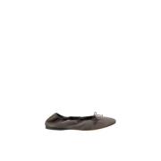 Satin ballerina's met strik The Row , Brown , Dames