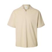 Ontspannen Lake Polo Shirt Selected Homme , Beige , Heren