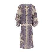 Linnen Kaftan Jurk met Paisley Patroon Zimmermann , Multicolor , Dames