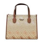 Stijlvolle Grote Tassen Collectie Guess , Beige , Dames