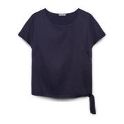 Blouse met Lenzing™ Ecovero™ Viscose met Knoop Fiorella Rubino , Blue ...