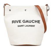 Pre-owned Canvas shoulder-bags Yves Saint Laurent Vintage , White , Da...