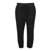 Cropped Trousers Kaffe , Black , Dames