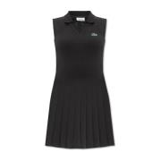 Jurk met logo Lacoste , Black , Dames