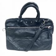 Pre-owned Leather briefcases Balenciaga Vintage , Black , Heren