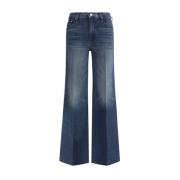 Twister Sneak Fray Katoen Jeans Mother , Blue , Dames