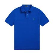 Katoenen poloshirt met Slim Fit-logo Ralph Lauren , Blue , Heren