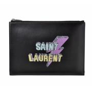 Pre-owned Leather handbags Yves Saint Laurent Vintage , Black , Dames