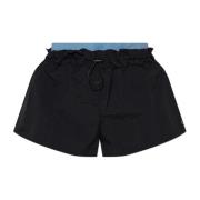 Trainingshort met bedrukt logo Off White , Black , Dames