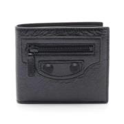 Pre-owned Leather wallets Balenciaga Vintage , Black , Dames