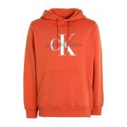 Oranje Hoodie Regular Fit Calvin Klein , Orange , Heren