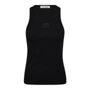 Geborduurde Tanktop Zwart Co'Couture , Black , Dames