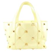 Pre-owned Leather handbags Valentino Vintage , Yellow , Dames