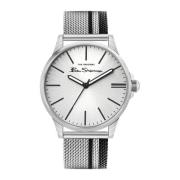 Grijze Roestvrijstalen Analoge Kwarts Horloge Ben Sherman , Gray , Her...