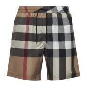 Beige Check Design Sea Kleding Burberry , Beige , Heren