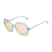 Blauwe Octagon Zonnebril met UV-filter Police , Blue , Dames