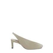 Leren Sling Back Décolleté Schoen Jil Sander , White , Dames