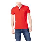 Rood Polo Shirt Tommy Jeans , Red , Heren