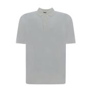 Monochrome Katoenen Poloshirt met Geribbelde Kraag Ermenegildo Zegna ,...