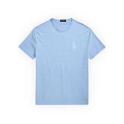 Custom Slim-Fit Katoenen T-Shirt Polo Ralph Lauren , Blue , Heren