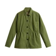 Groene Knoopjas met Borstzak Woolrich , Green , Dames