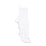 Witte Gerimpelde Lange Jurk Giuseppe Di Morabito , White , Dames