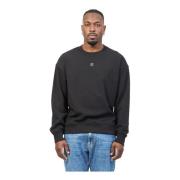 Zwarte Crewneck Sweater Stijlvol Logo Hugo Boss , Black , Heren