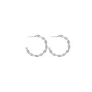 Waterdichte Twisted Hoop Oorbellen Dansk Copenhagen , Gray , Dames