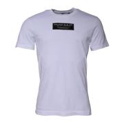 Katoenen Crew Neck T-shirt met Logo Dolce & Gabbana , White , Heren