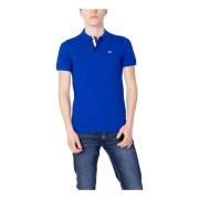 Blauwe Polo met Knopen 100% Katoen Tommy Jeans , Blue , Heren