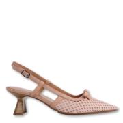 Suede en leren slingback pumps Lodi , Beige , Dames