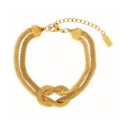 Waterdicht Knoop Herringbone Armband Dansk Copenhagen , Yellow , Dames