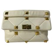 Pre-owned Leather shoulder-bags Valentino Vintage , White , Dames