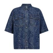 Denim shirt met wijde mouwen en borstzakken Co'Couture , Blue , Dames