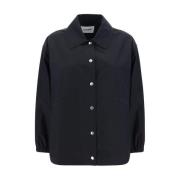 Katoenen Jack met Klassieke Kraag en Drukknopen Jil Sander , Black , D...