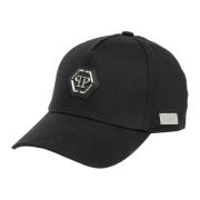 Verstelbare Hexagon Cap Effen Logo Sluiting Philipp Plein , Black , He...