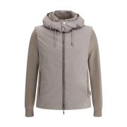 Gewatteerd jack met afneembare capuchon Moorer , Beige , Heren