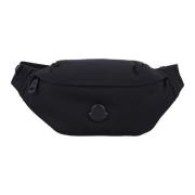 Zwarte handtas met verstelbare riem Moncler , Black , Heren