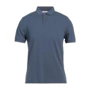 Blauw Polo Shirt met Drie Knopen Alpha Studio , Blue , Heren