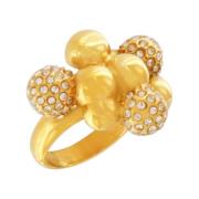 Transparante CZ Multi Ball Ring Dansk Copenhagen , Yellow , Dames