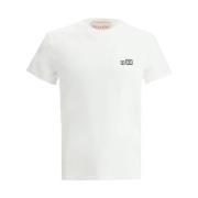 Iconisch Logo Katoenen T-shirt voor Mannen Valentino , White , Heren