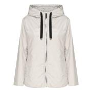 Beige Waterdichte Jas met Aangepaste Capuchon Max Mara , Beige , Dames