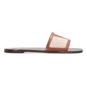 Superstar Square Toeline Slides Valentino , Brown , Dames