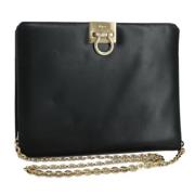 Pre-owned Leather shoulder-bags Salvatore Ferragamo Pre-owned , Black ...