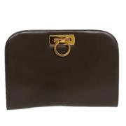 Pre-owned Leather shoulder-bags Salvatore Ferragamo Pre-owned , Brown ...