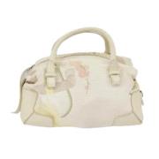 Pre-owned Canvas handbags Salvatore Ferragamo Pre-owned , White , Dame...