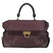 Pre-owned Leather handbags Salvatore Ferragamo Pre-owned , Brown , Dam...